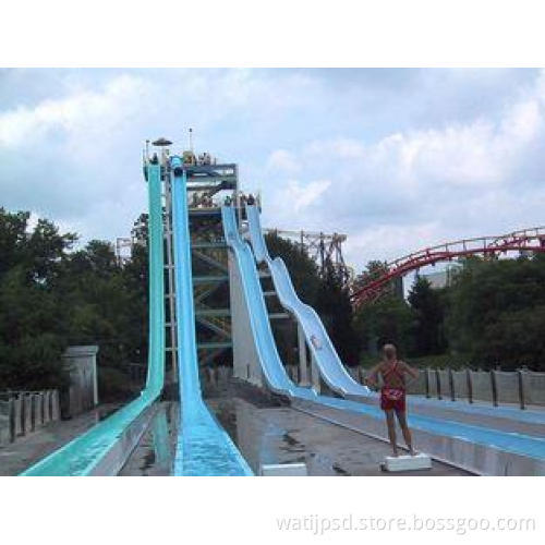 steep slope interactive race Free Fall Water Slide , 20m lo